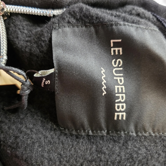 Le Superbe Black Hoodie with Pink Accents 1338 - Picture 6 of 8